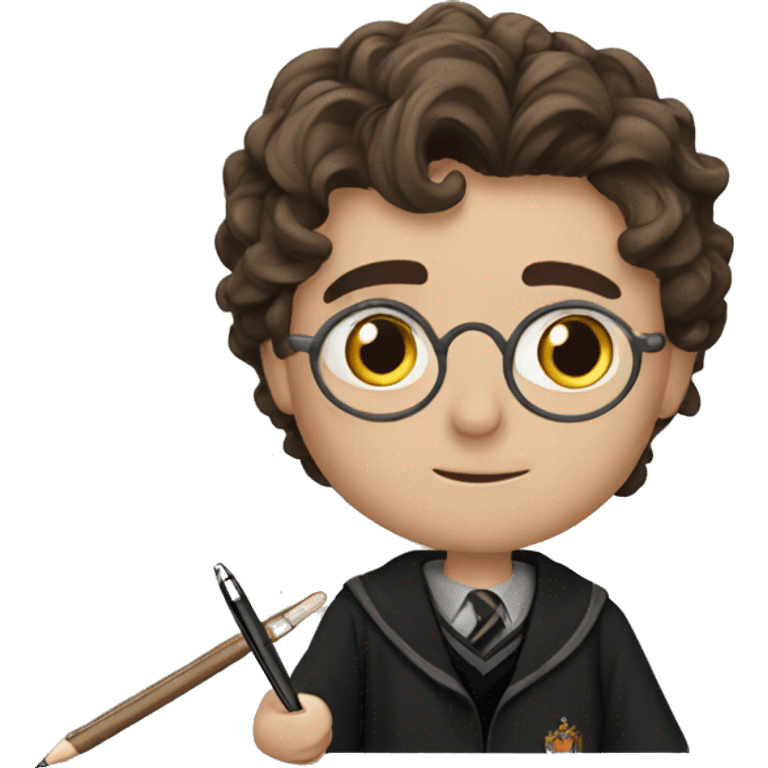 Harry potter using a pen emoji