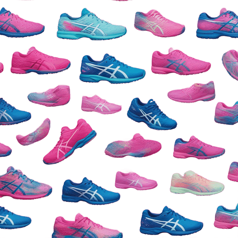 ASICS GEL Solution Speed FF L.E. Sneaker Pink Blue Shoes emoji