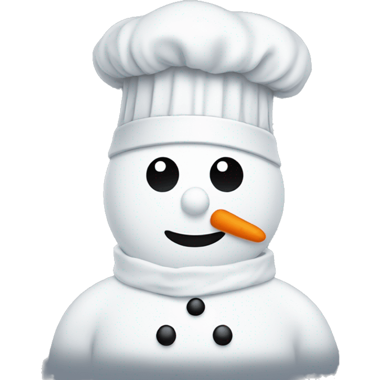 snowman with chef's hat and apron on emoji