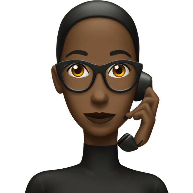 femme noir au telephone emoji