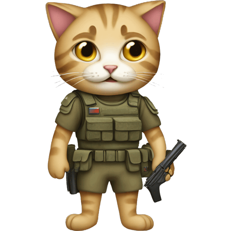 Cat in war emoji