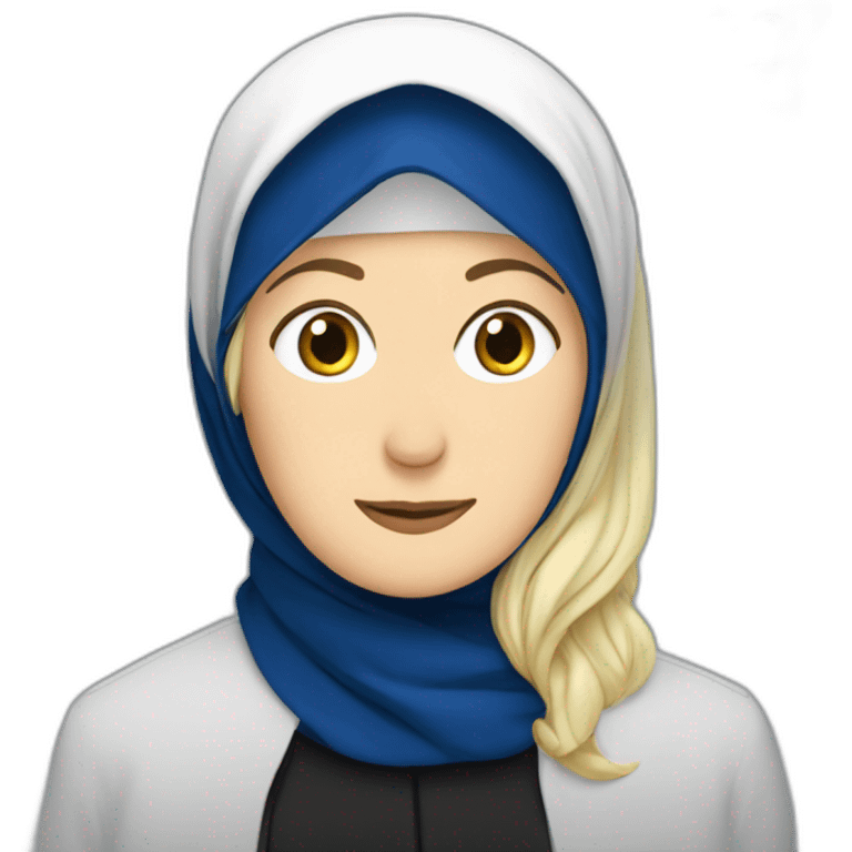 Marine Le pen wearing hijab emoji