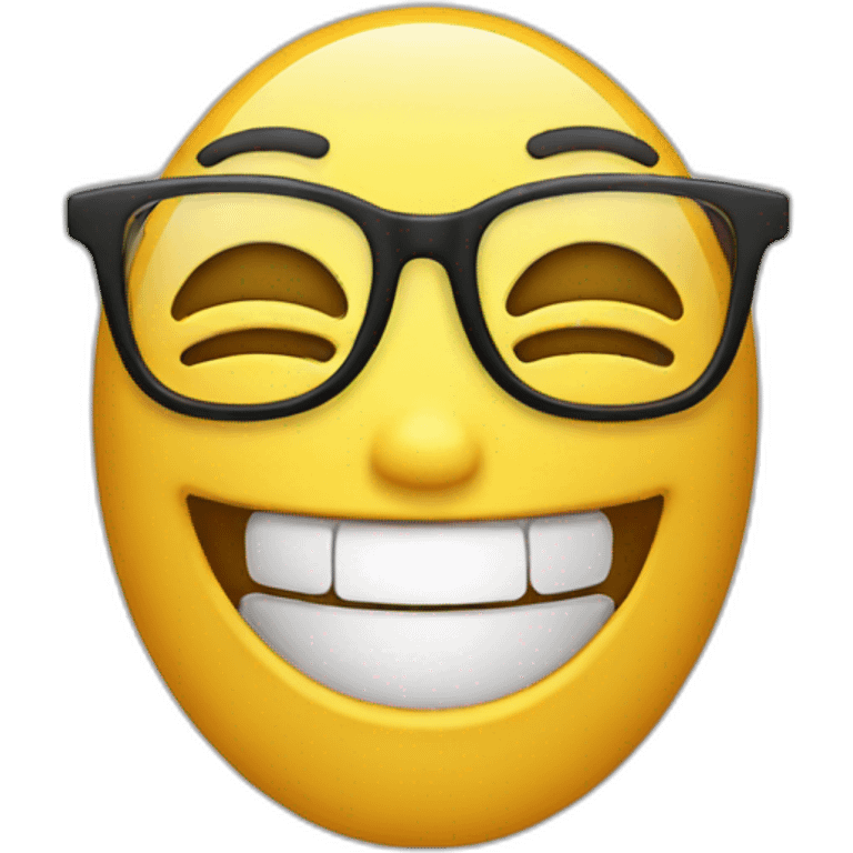 LAUGHING WITH GLASSES emoji