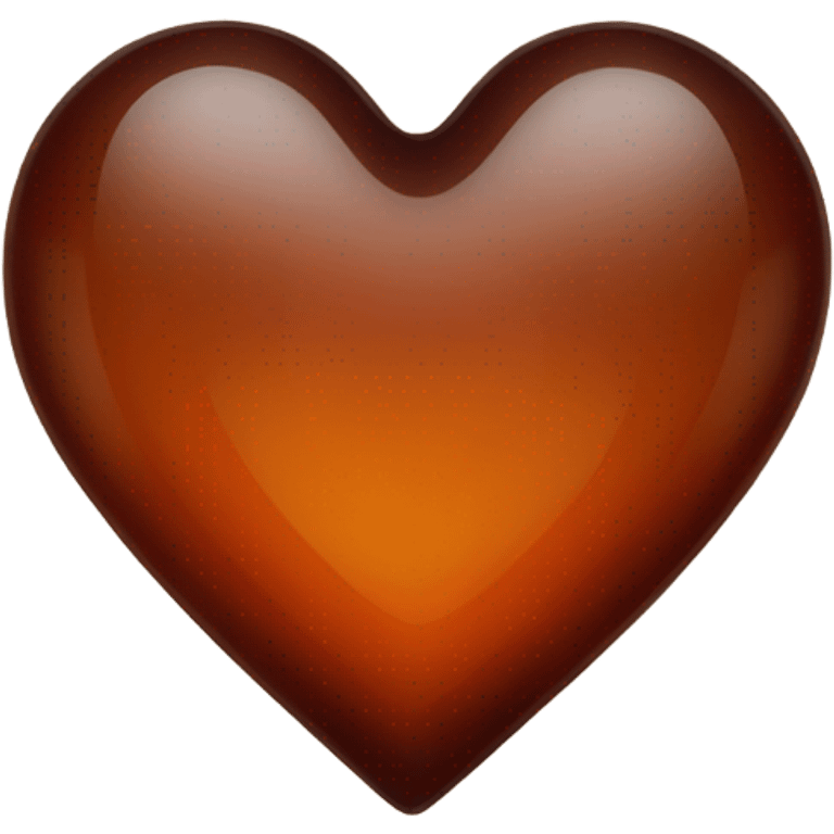 Burnt sienna glass heart emoji