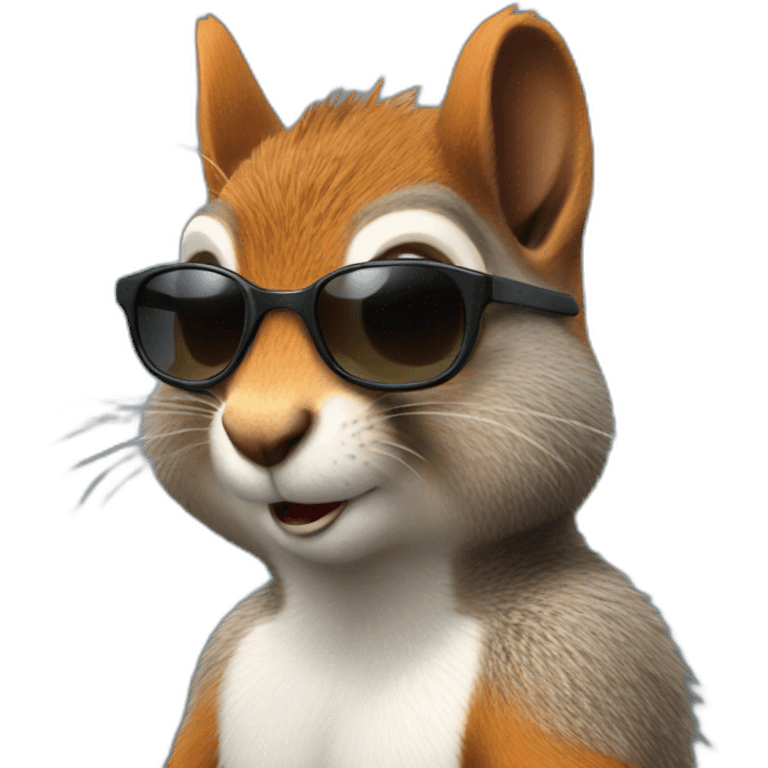 tough squirrel in sunglasses emoji