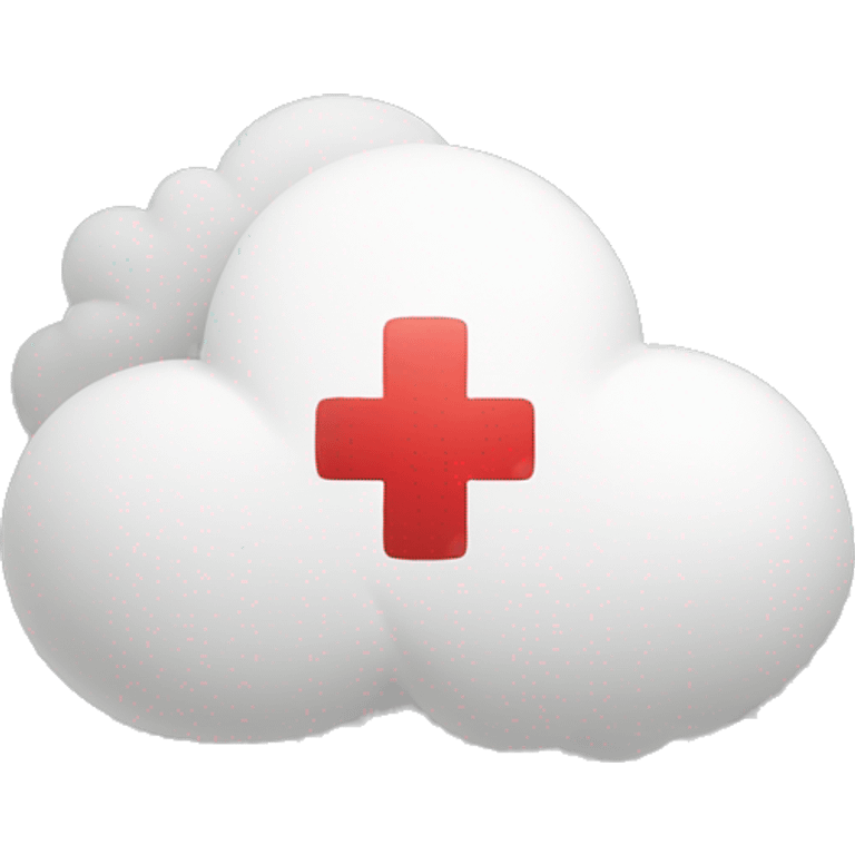 crossed out cloud, red cross on the cloud emoji