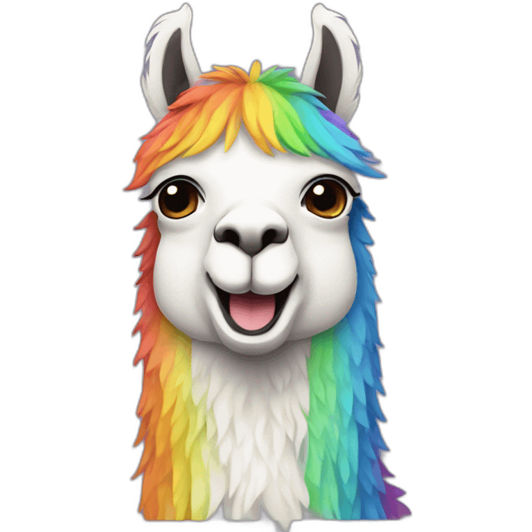 Rainbow llama emoji