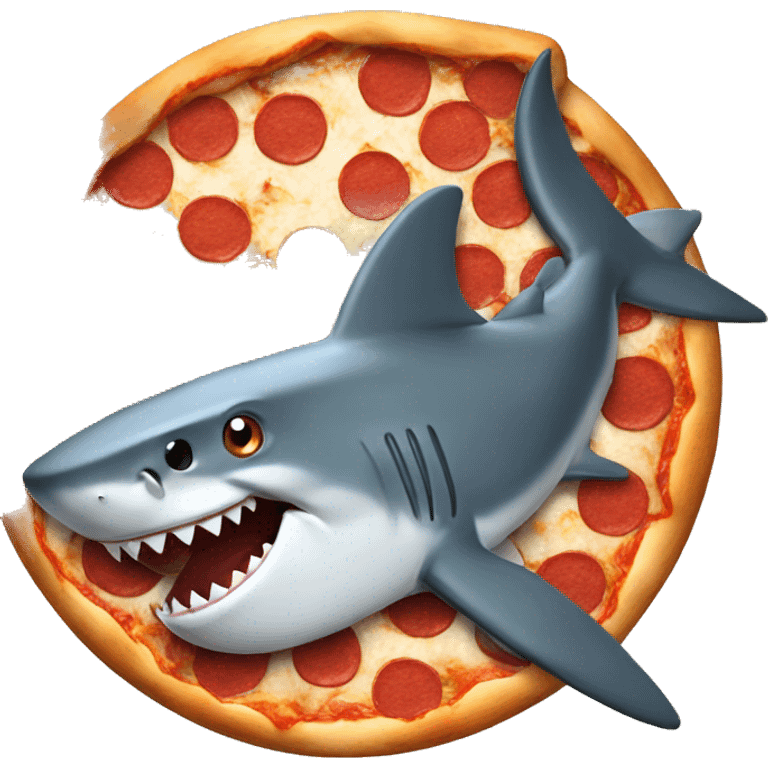 Shark pizza emoji