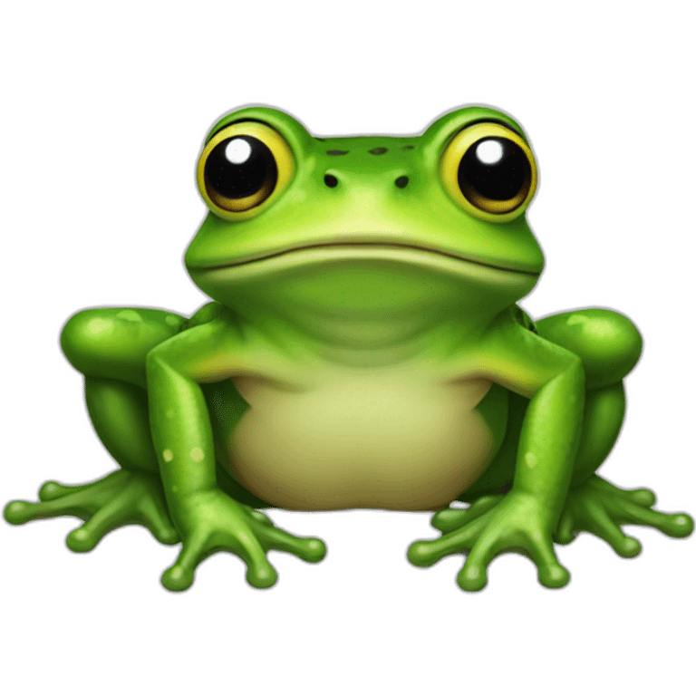 a giga chad frog emoji