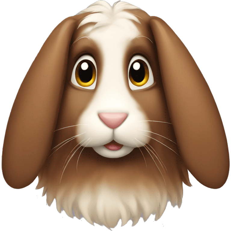 Long haired brown rabbit emoji