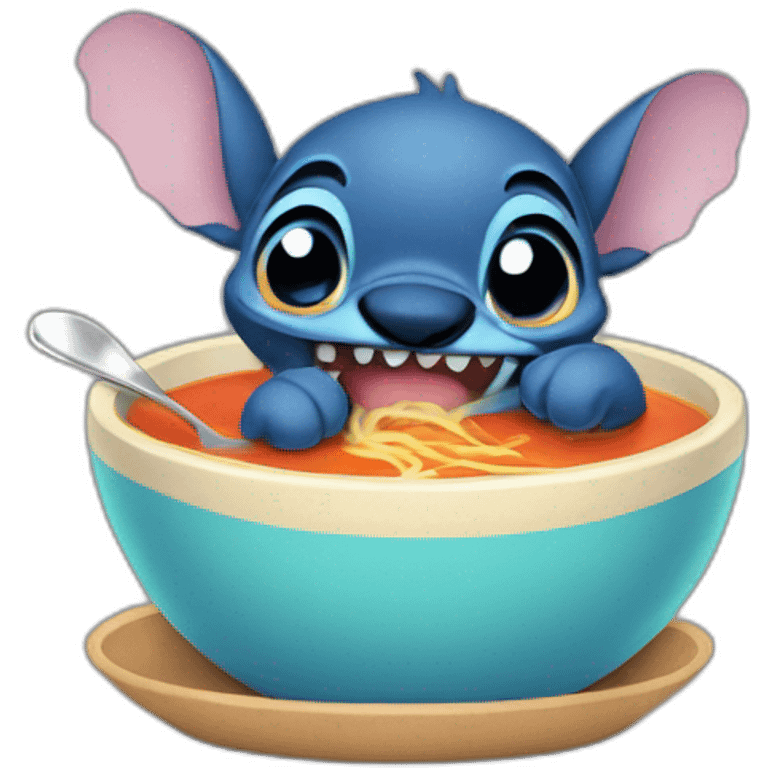 stich drinking soup emoji