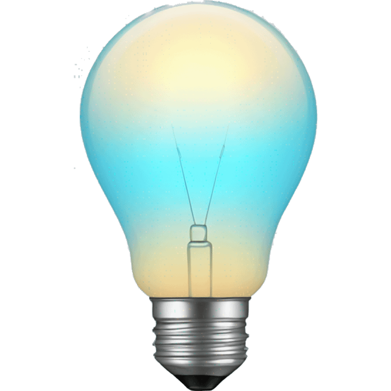 pastel blue light bulb emoji