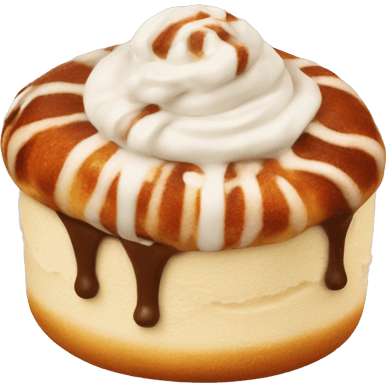 Cinnabon with cream  emoji