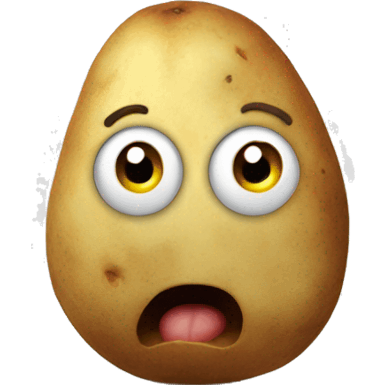 Very shocked potato emoji