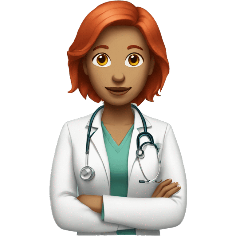 doctor woman with red hair emoji