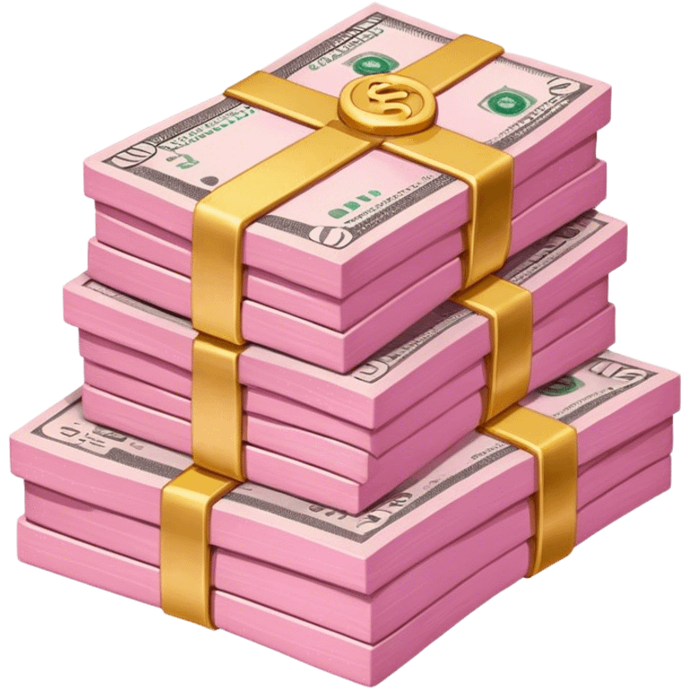 pink stack of money emoji