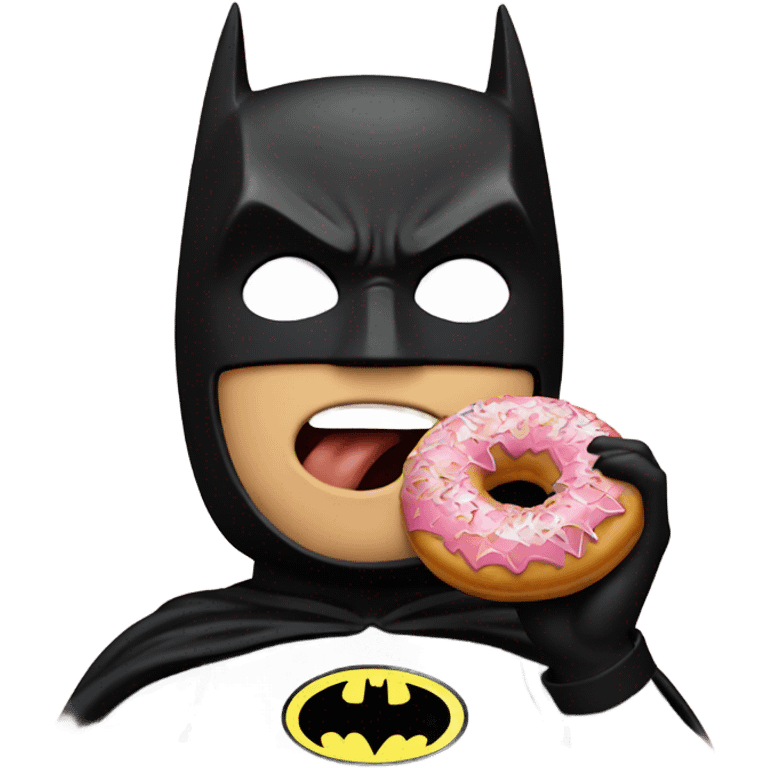 batman eat doughnut emoji