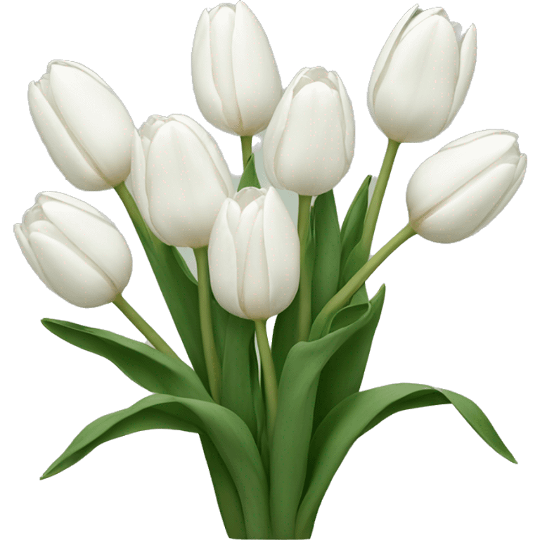 White tulips  emoji