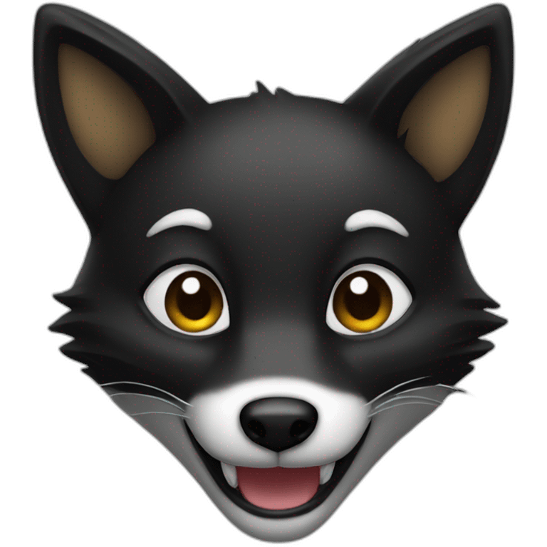 black fox smile emoji