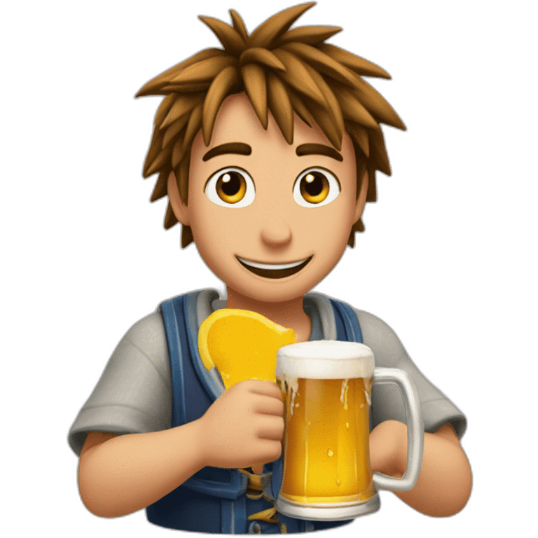 Sora Disney buvant une bière emoji