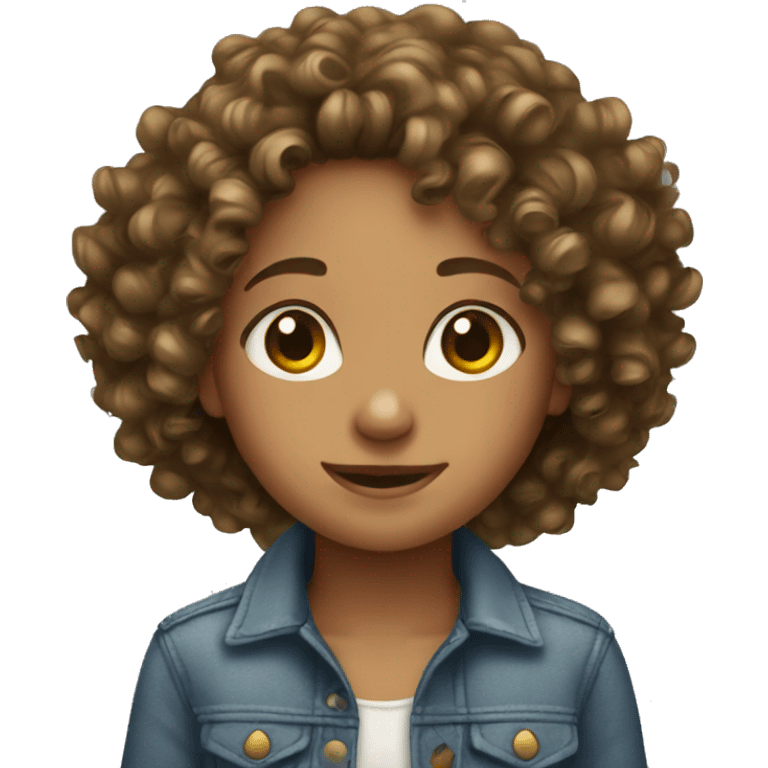 Curly haired girl emoji