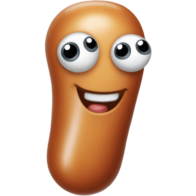 Thick sausage with face emoji