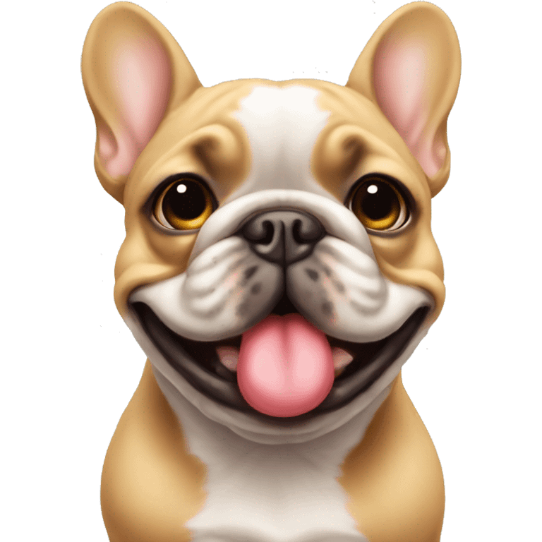 Frenchie blowing kiss emoji