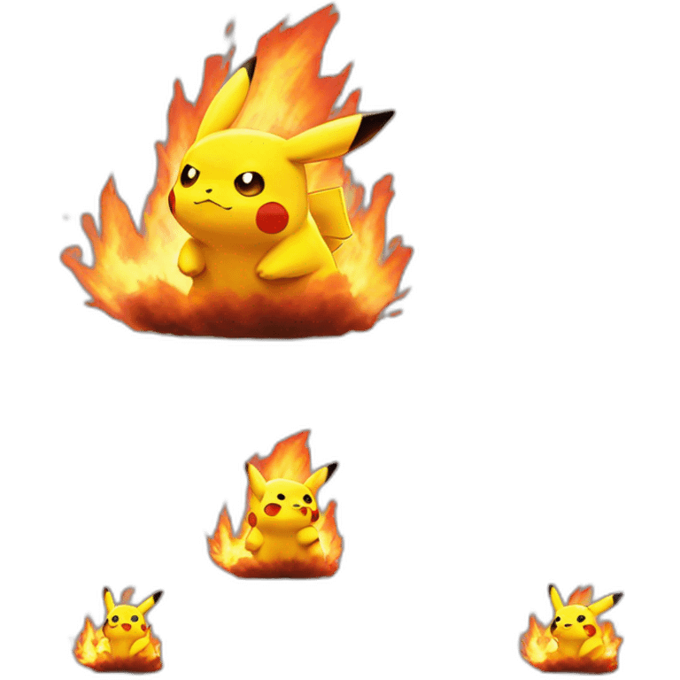 Pikachu fire emoji