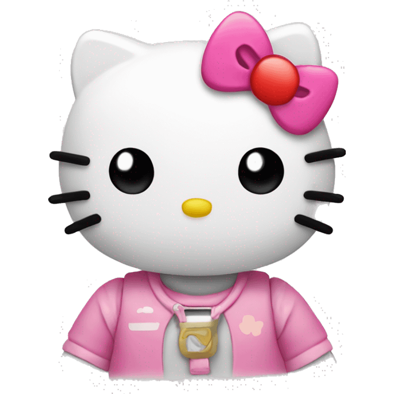 hello kitty with coding emoji