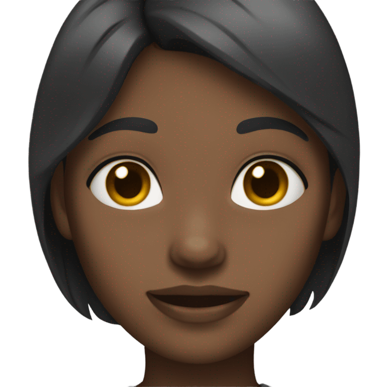 Girl with short dark hair emoji