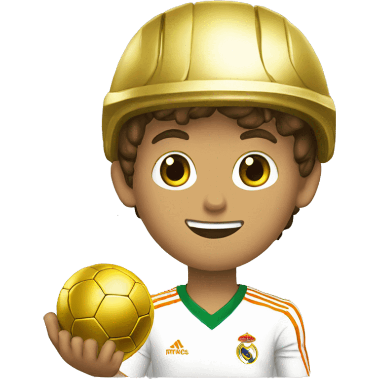 Cristiano con un balón de oro emoji