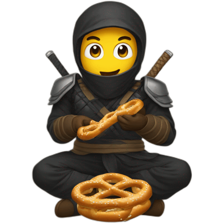 ninja eating pretzel emoji