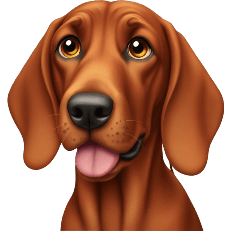 Redbone coonhound dog emoji