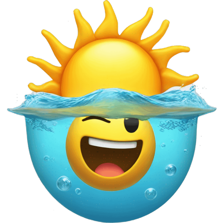 SWIMING SUN emoji