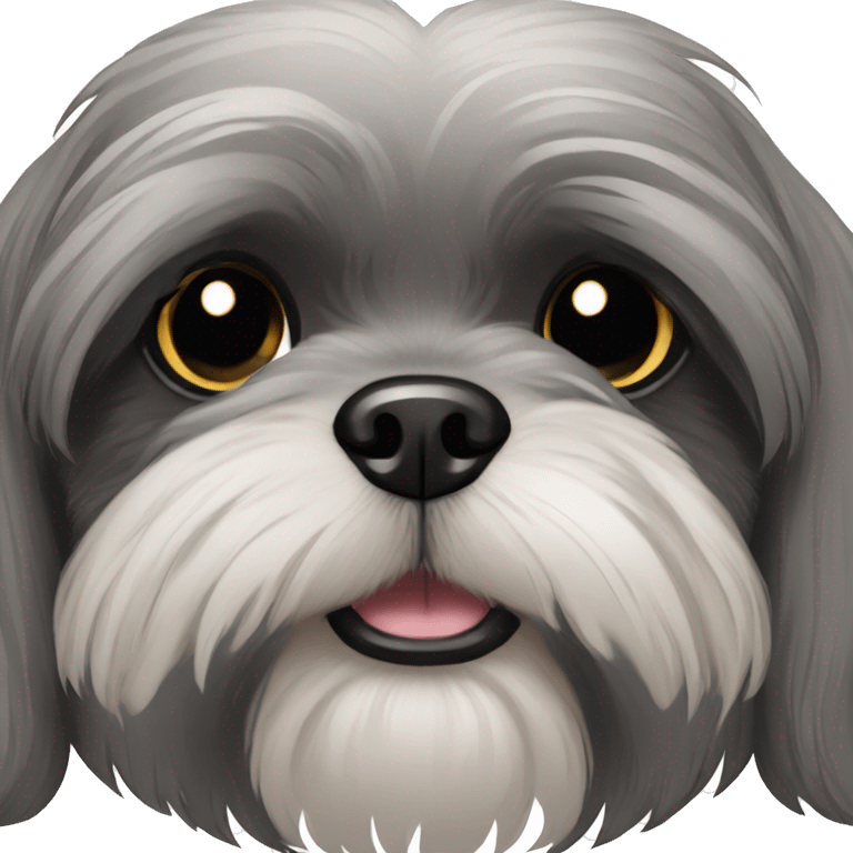 dark gray shih tzu emoji