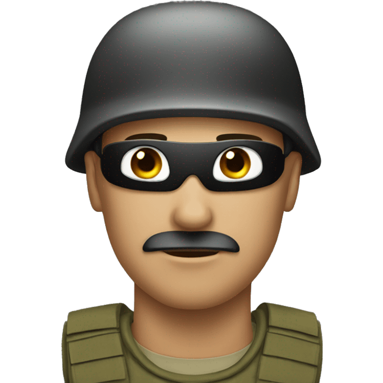 Army guy with black mask  emoji