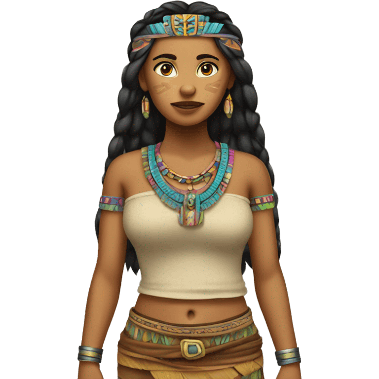 pretty 20-aged mayan girl,hates outfits emoji