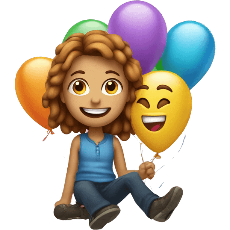 Happy birthday from balloon  emoji