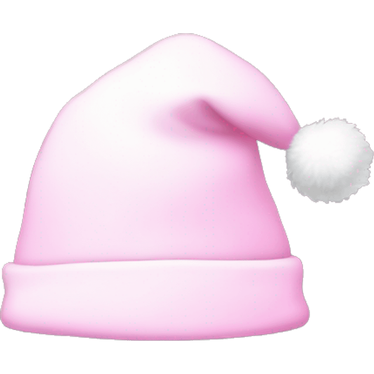 Light pink Santa hat with sparkly snowflakes  emoji