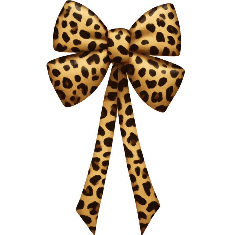 Bow with leopard print emoji