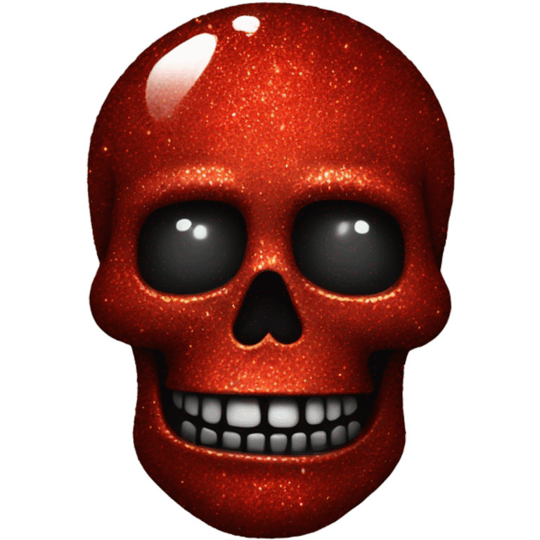 red Sparkling skull  emoji