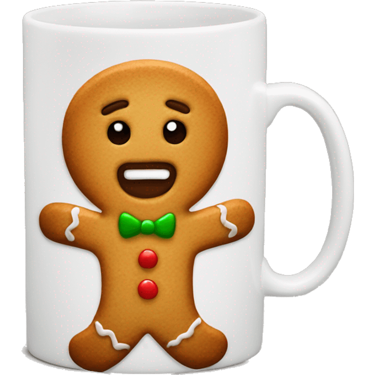 Gingerbread cookie in mug emoji