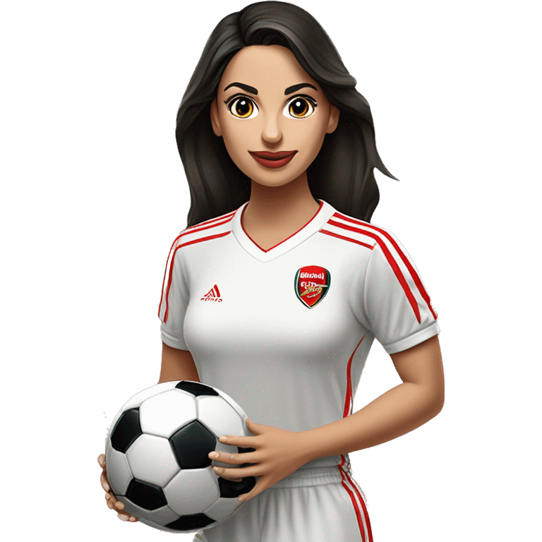 Georgina Rodríguez con playera de fútbol de emirates emoji