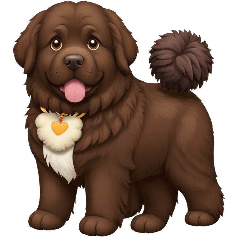 Newfoundland dog with stuffed animal  emoji