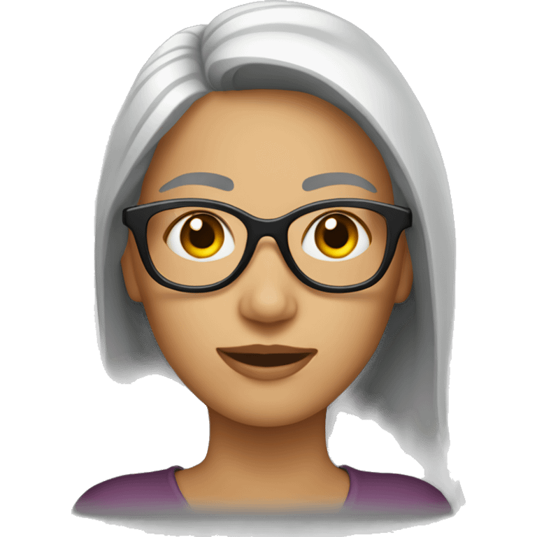 Une femme à lunette  emoji