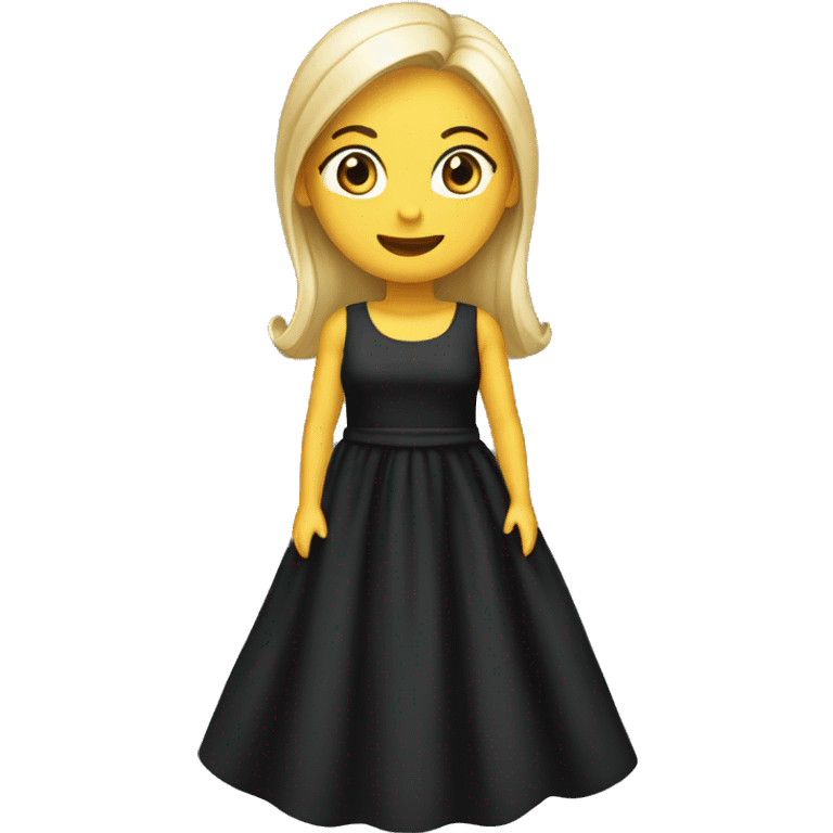 Black long dress no body just dress emoji