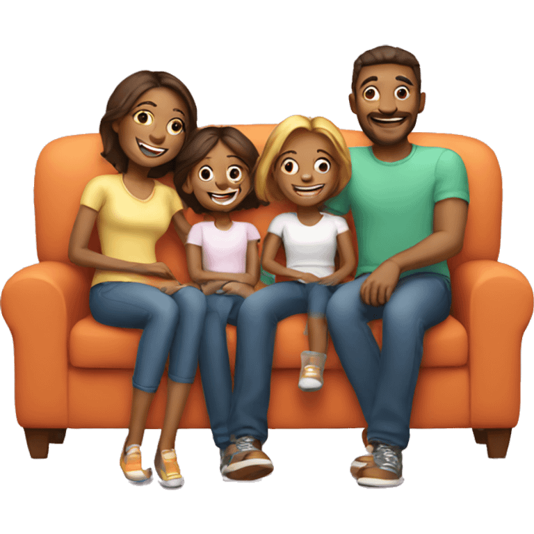 happy family on couch emoji