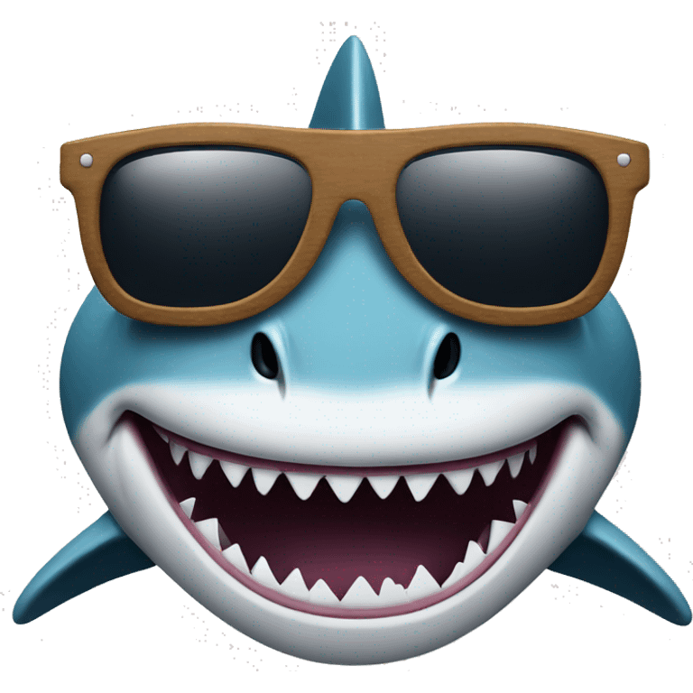 Shark with sunglasses  emoji