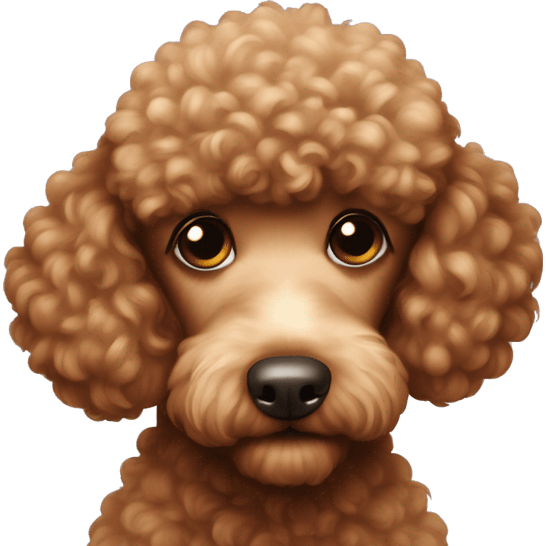 Brown poodle sent kiss  emoji