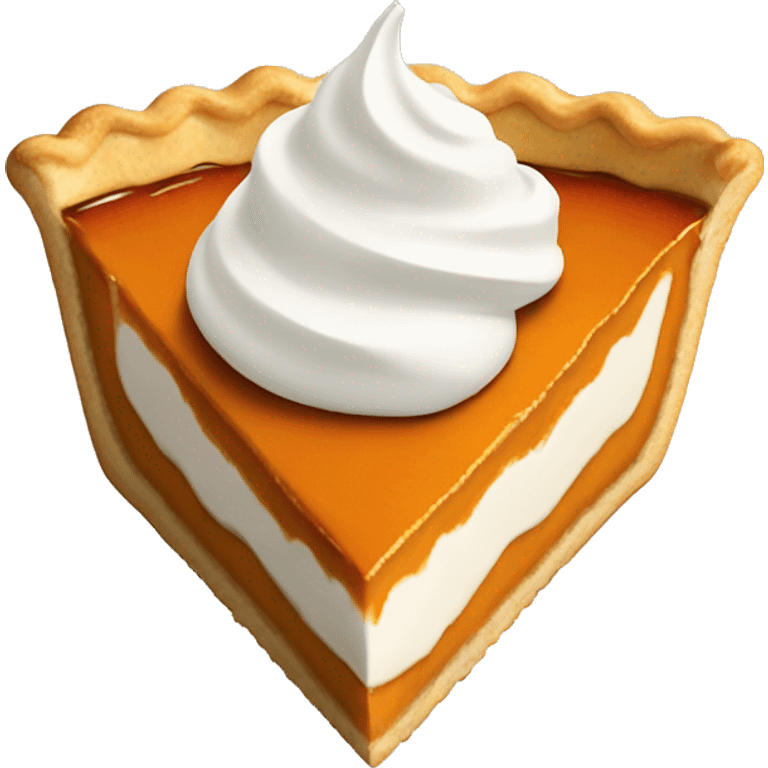 pumpkin pie with whip cream on top  emoji